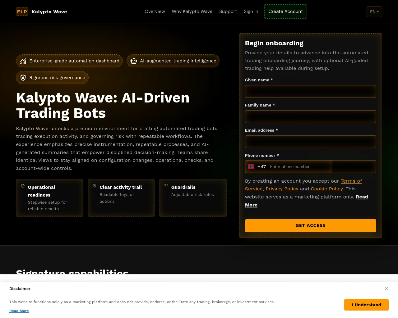 Screenshot of kalyptowave.click