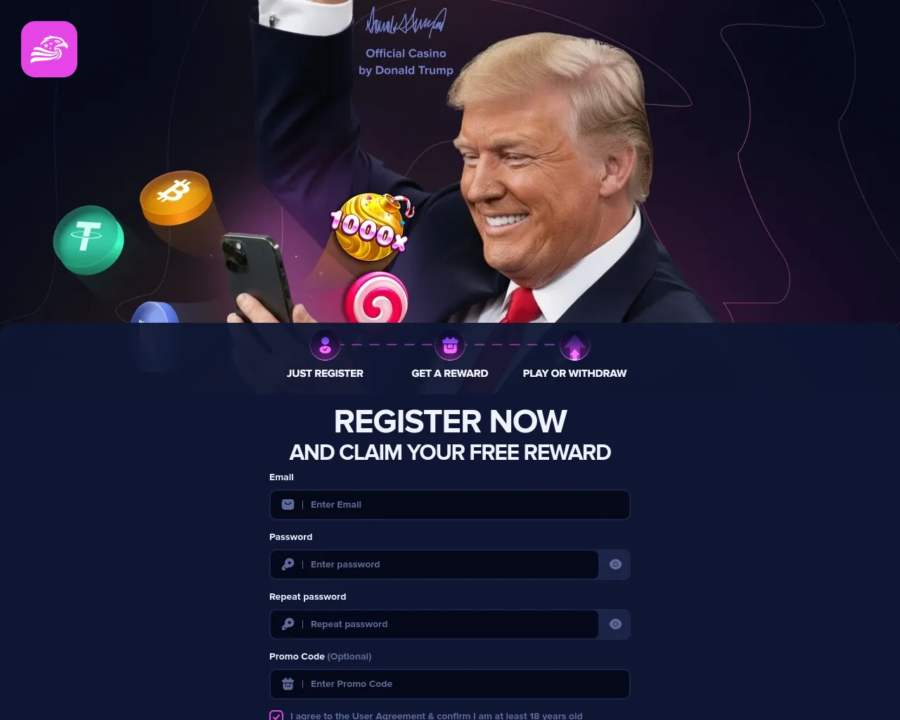 Screenshot of trumpslots.world
