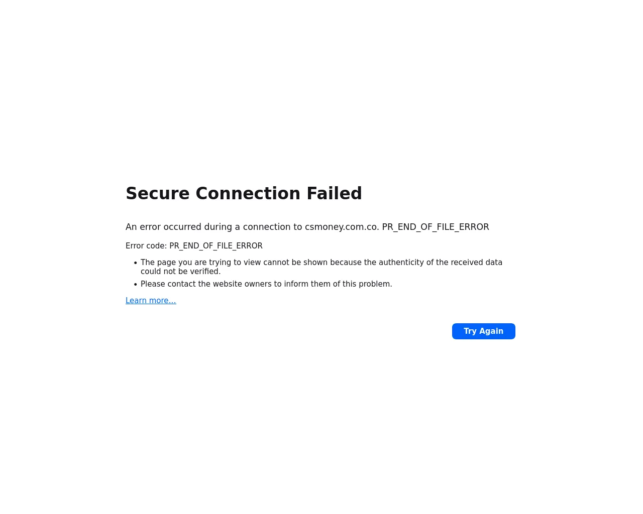 Screenshot of csmoney.com.co