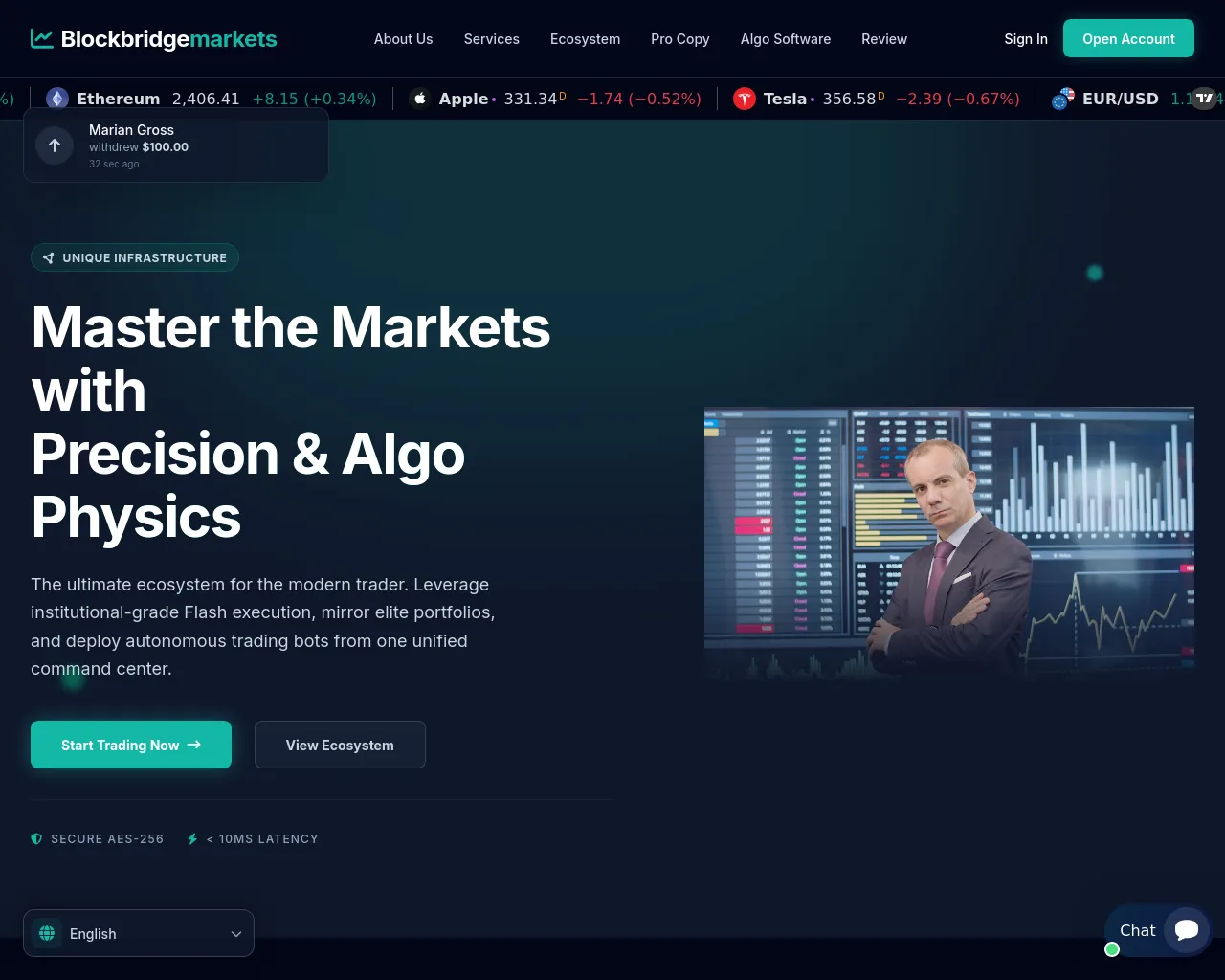 Screenshot of blockbridgemarkets.com