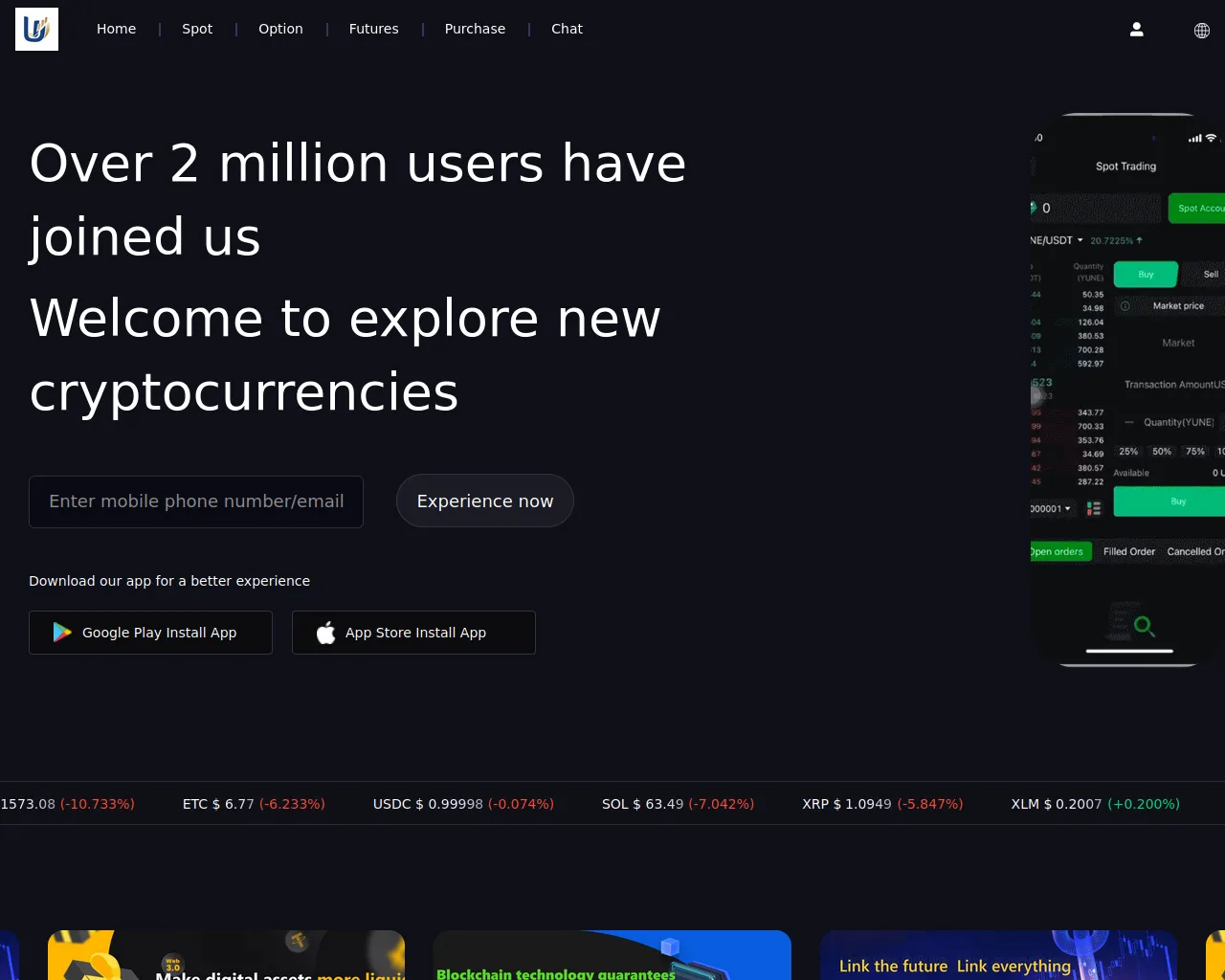 Screenshot of usdtcoins.com
