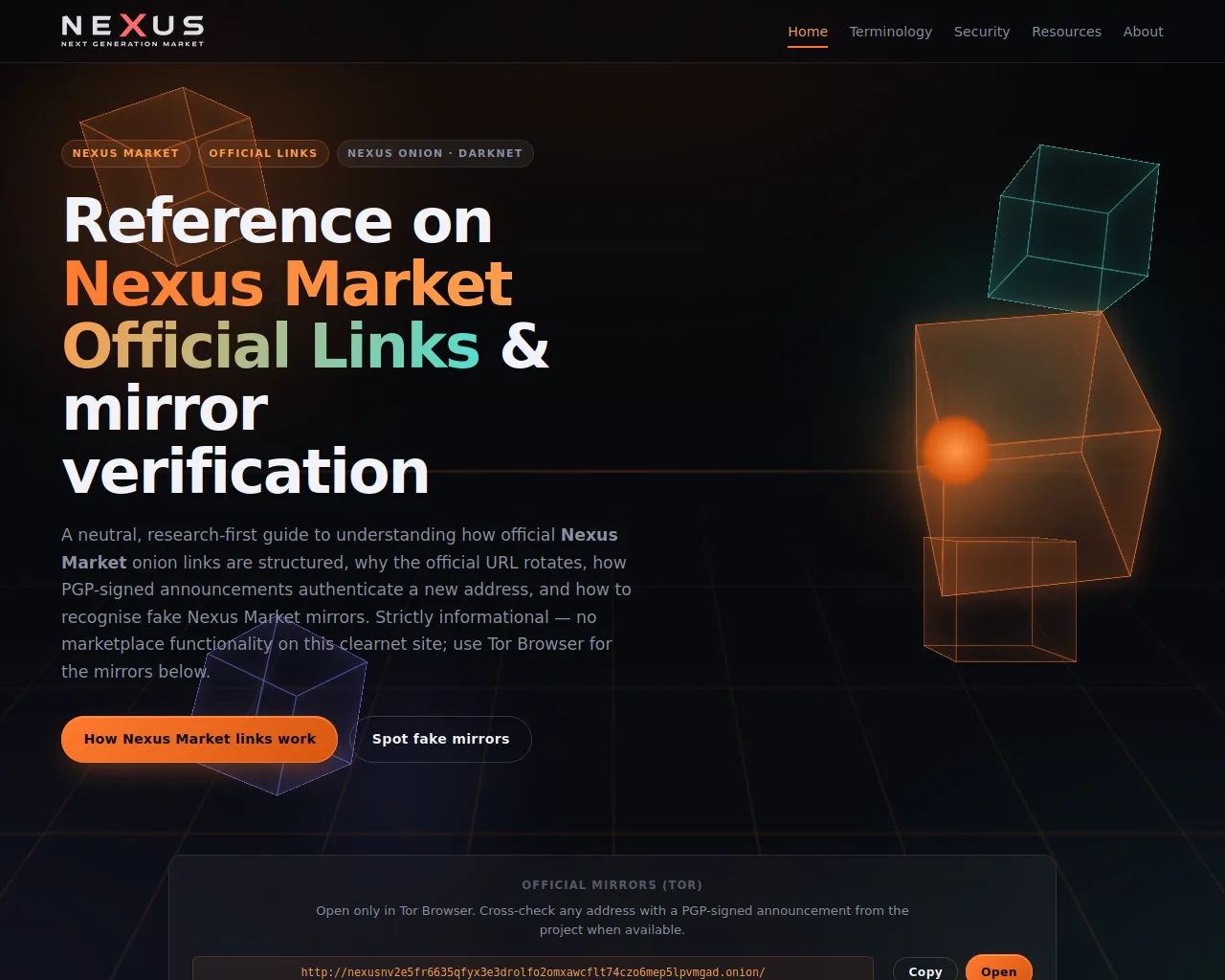Screenshot of nexusoniondark.live