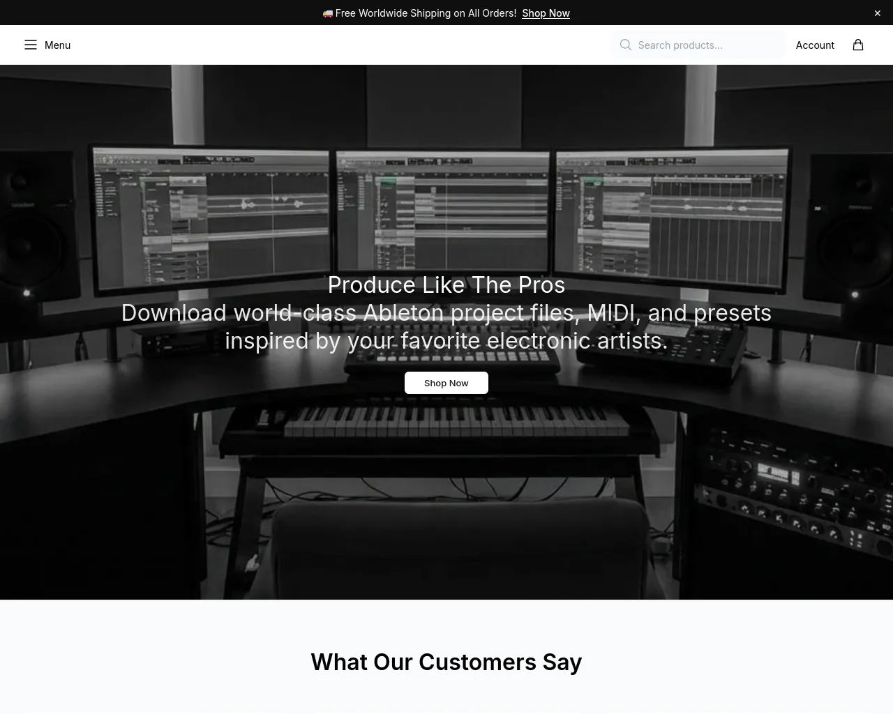 Screenshot of abletontemplate.shop