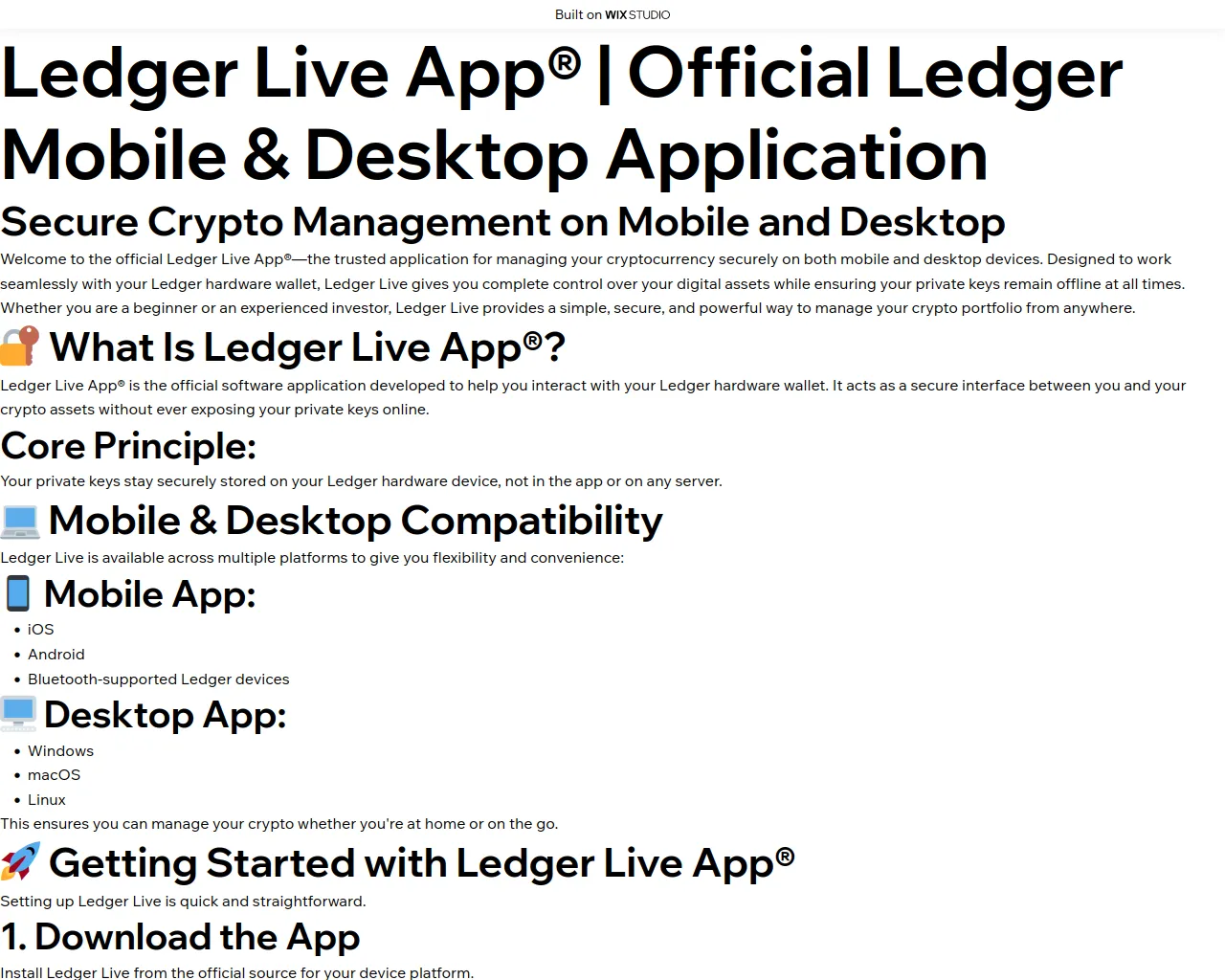 Screenshot of ledergapp-us.wixstudio.com