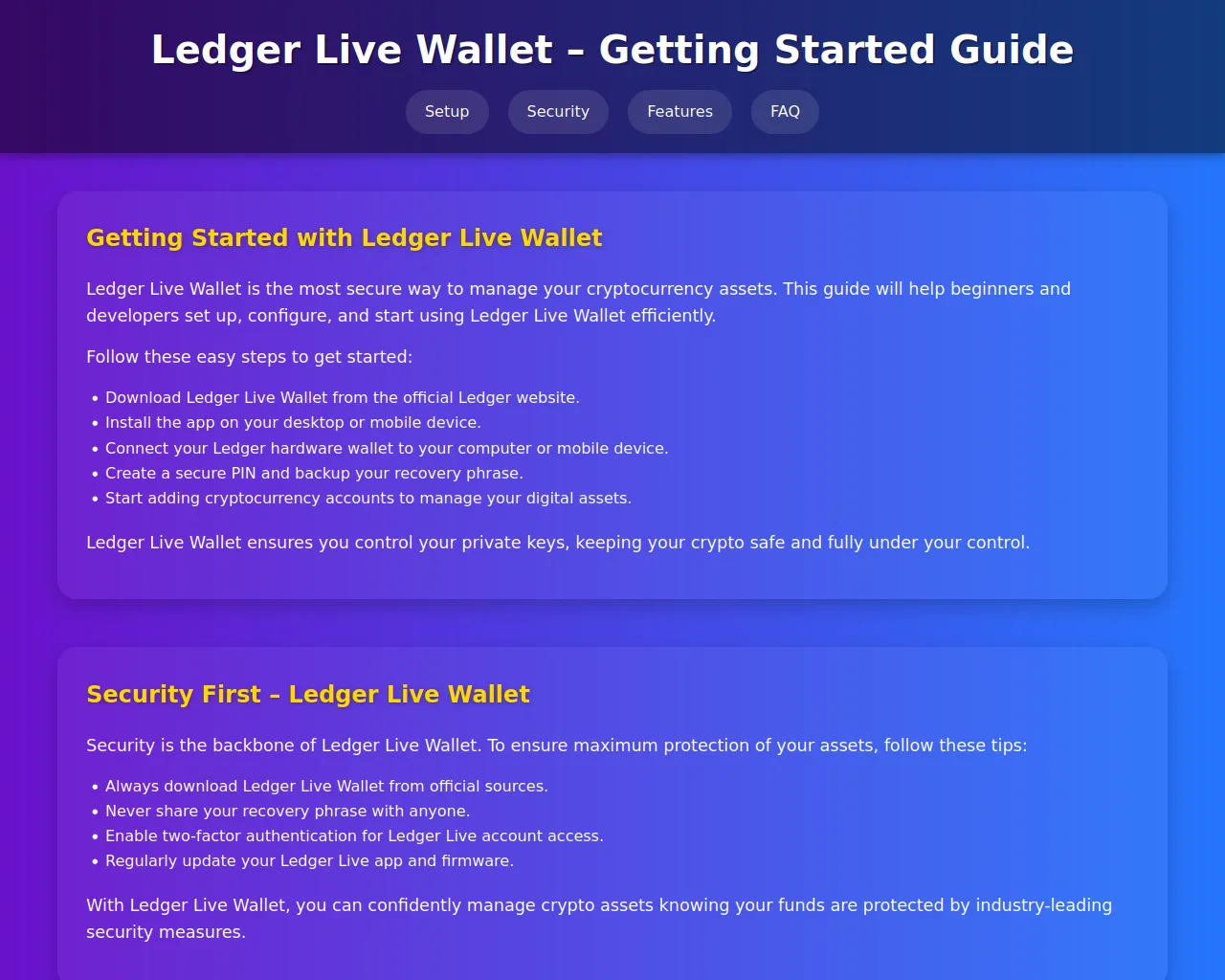 Screenshot of leddger-llives.pages.dev