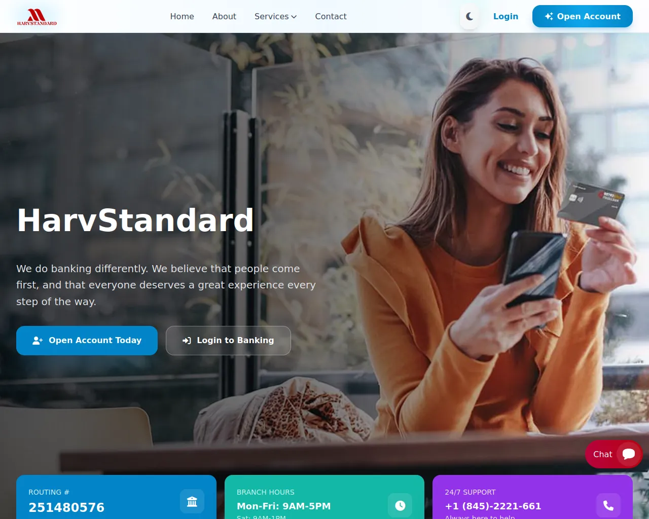 Screenshot of harvstandard.com