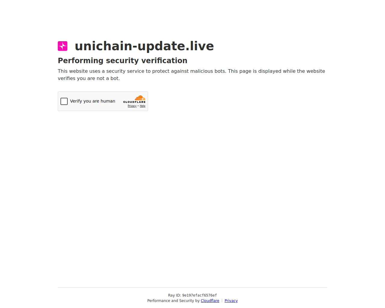 Screenshot of unichain-update.live