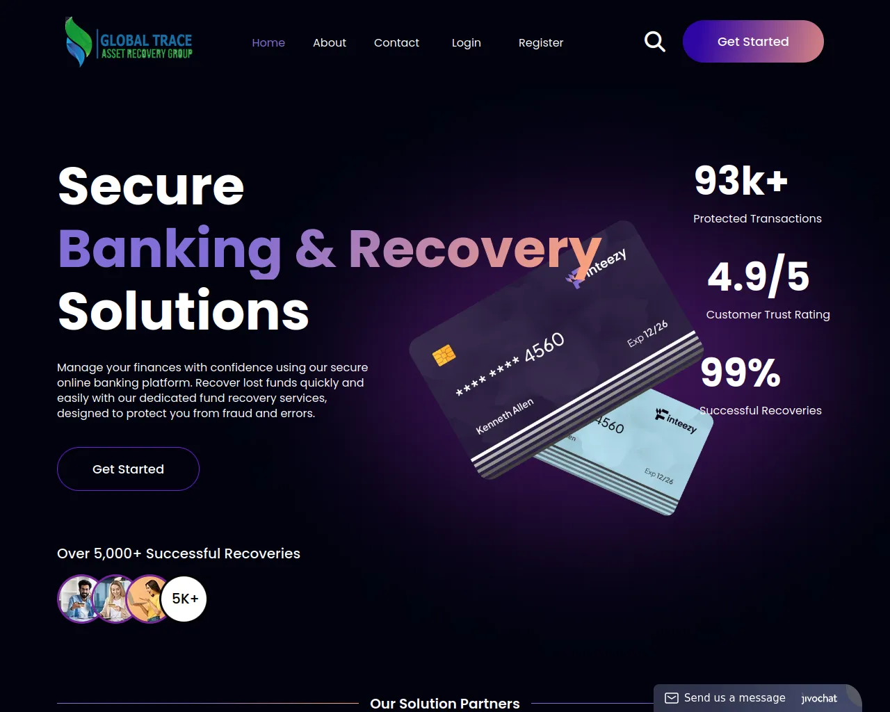 Screenshot of globaltracerecovery.com