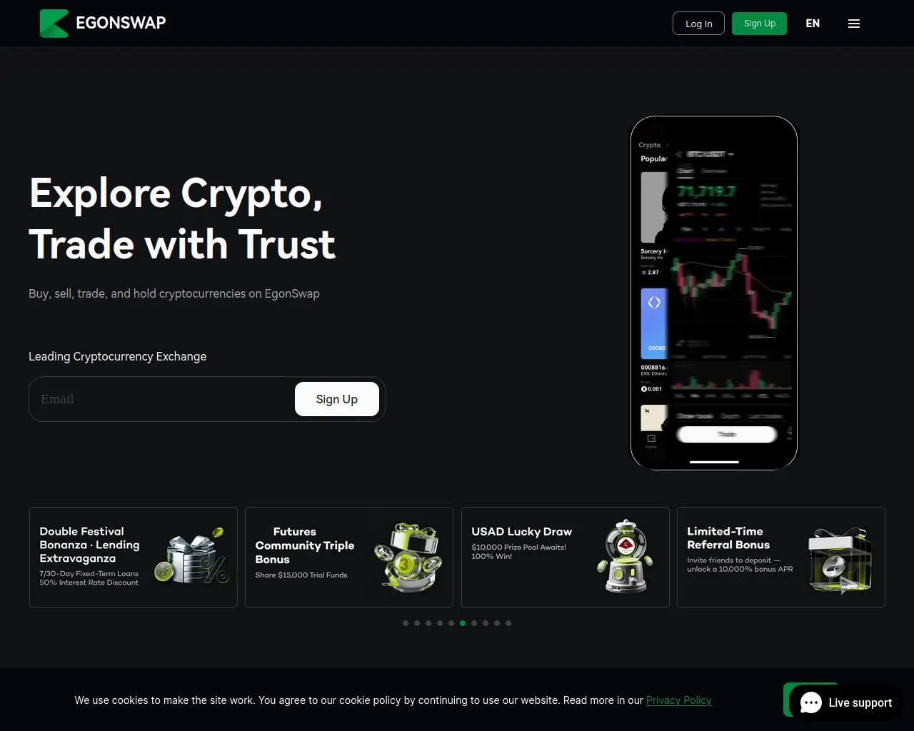 Screenshot of egonswap.org