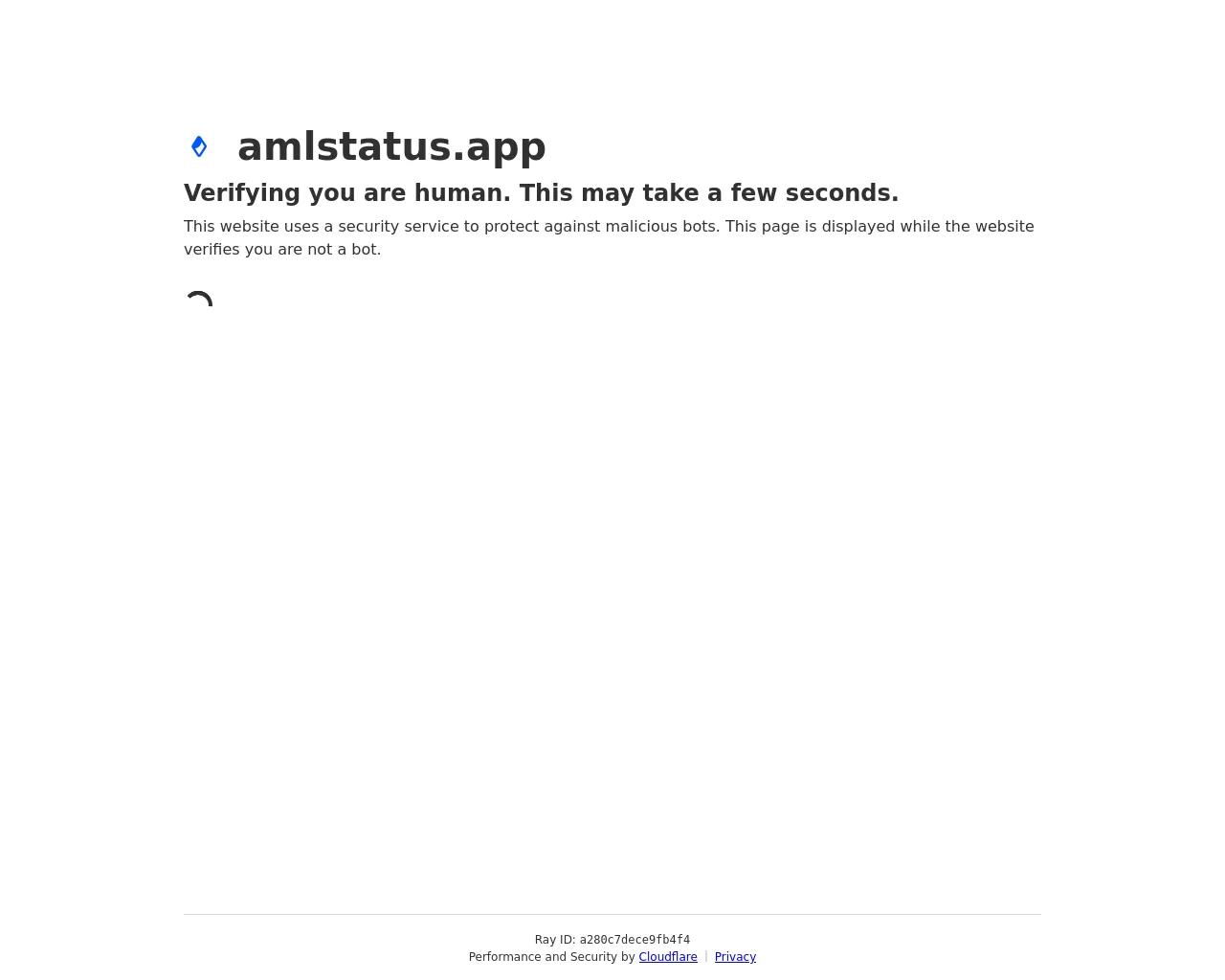 Screenshot of amlstatus.app