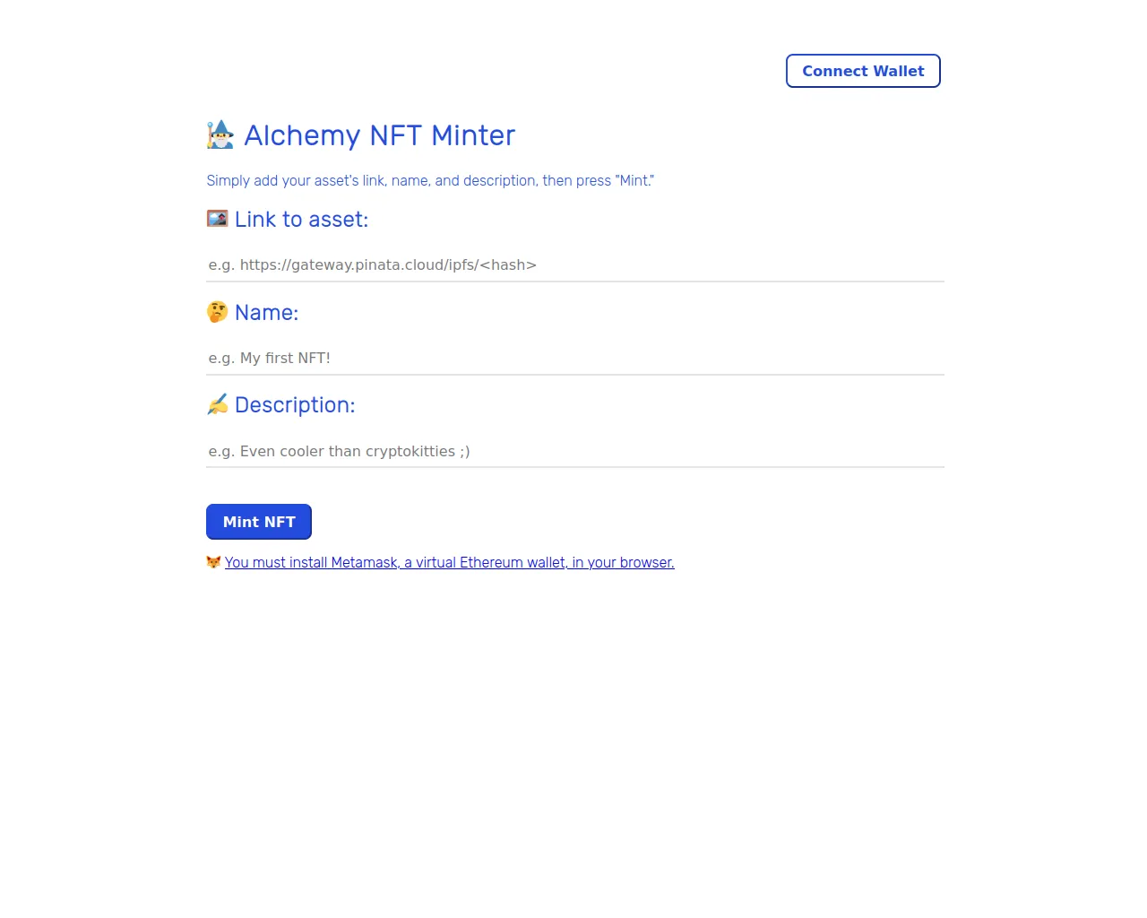 Screenshot of nft-minter-five.vercel.app