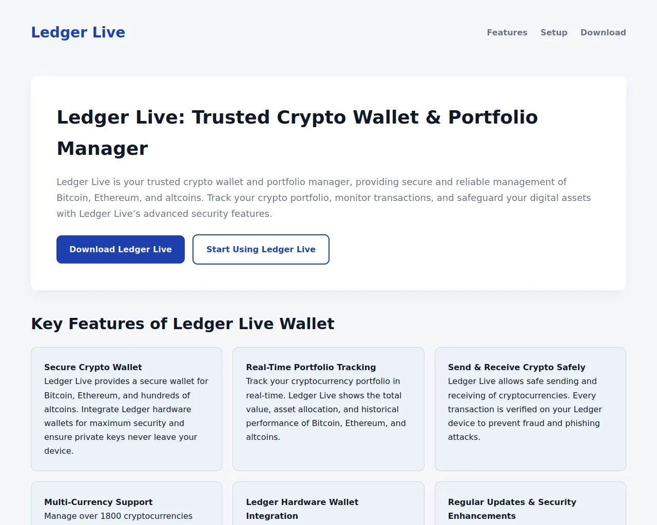 Screenshot of start-en-ledgger.pages.dev