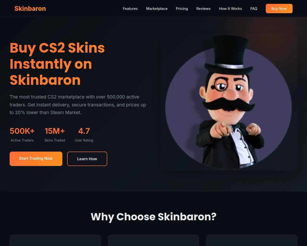 Screenshot of skinbaron.at