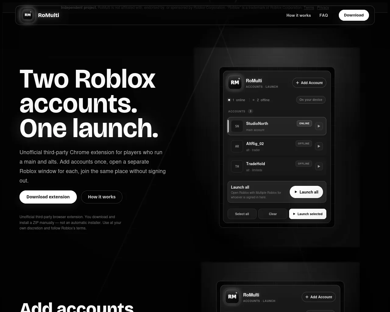 Screenshot of romulti.cc