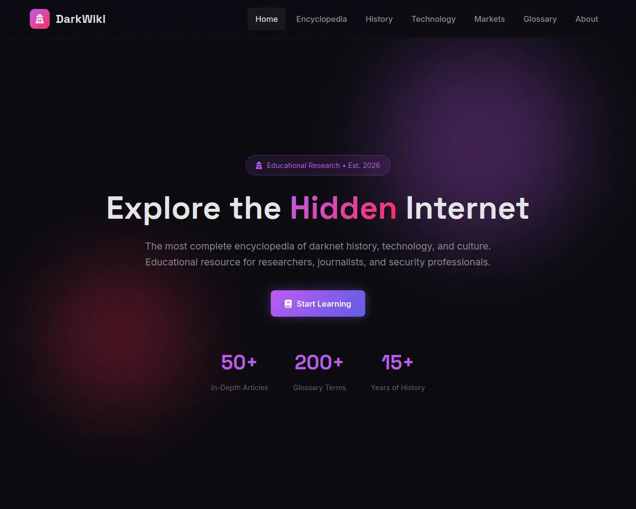 Screenshot of darkwiki.ink