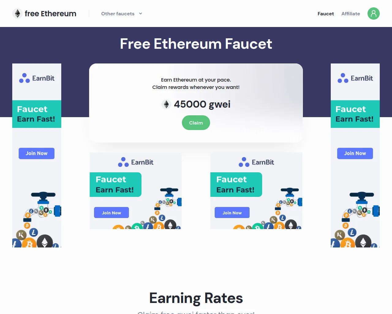 Screenshot of freeethereumclick.com