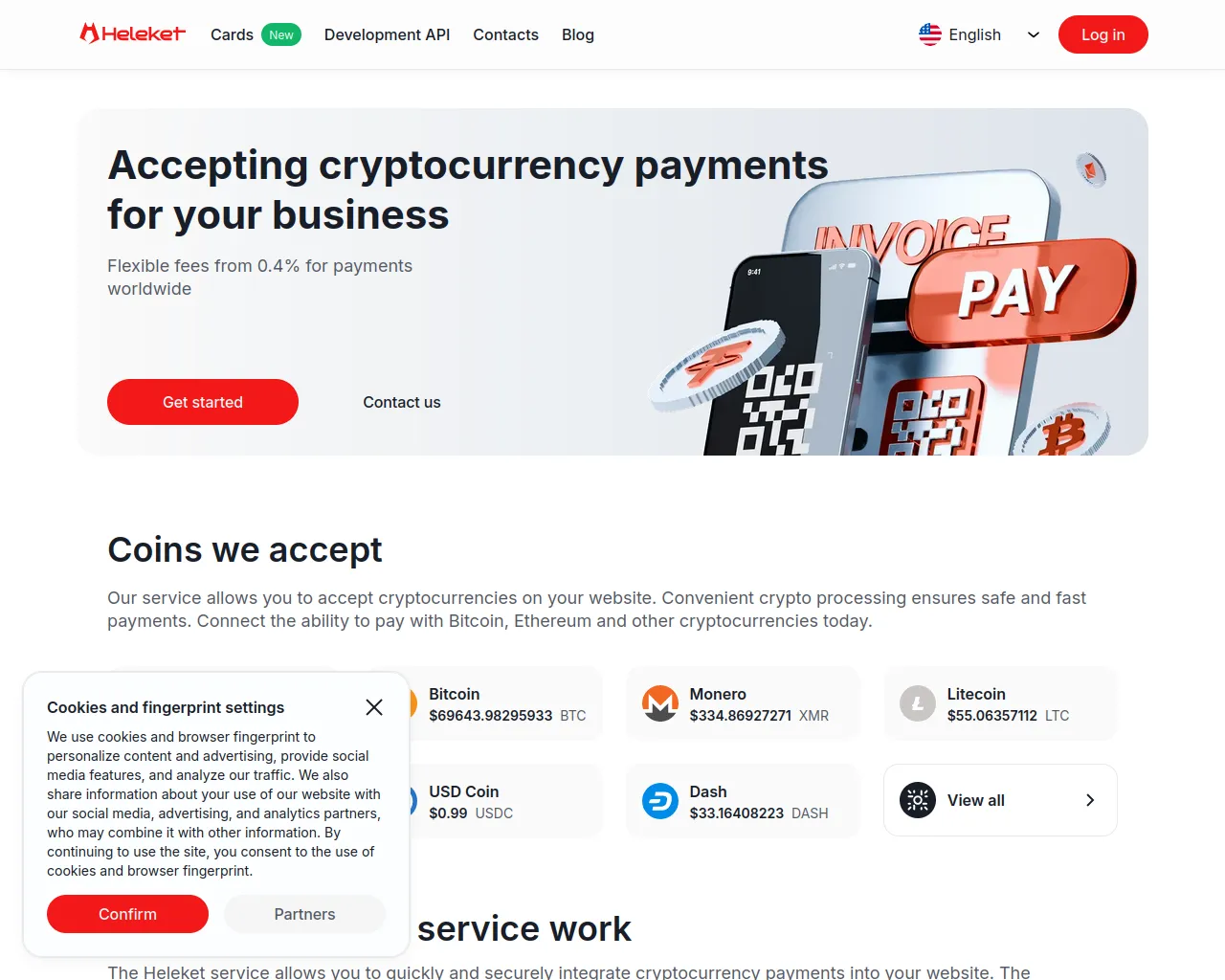 Screenshot of heleket.click