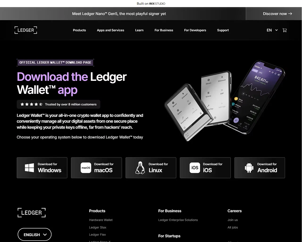 Screenshot of getstarted-ledgrcom.wixstudio.com