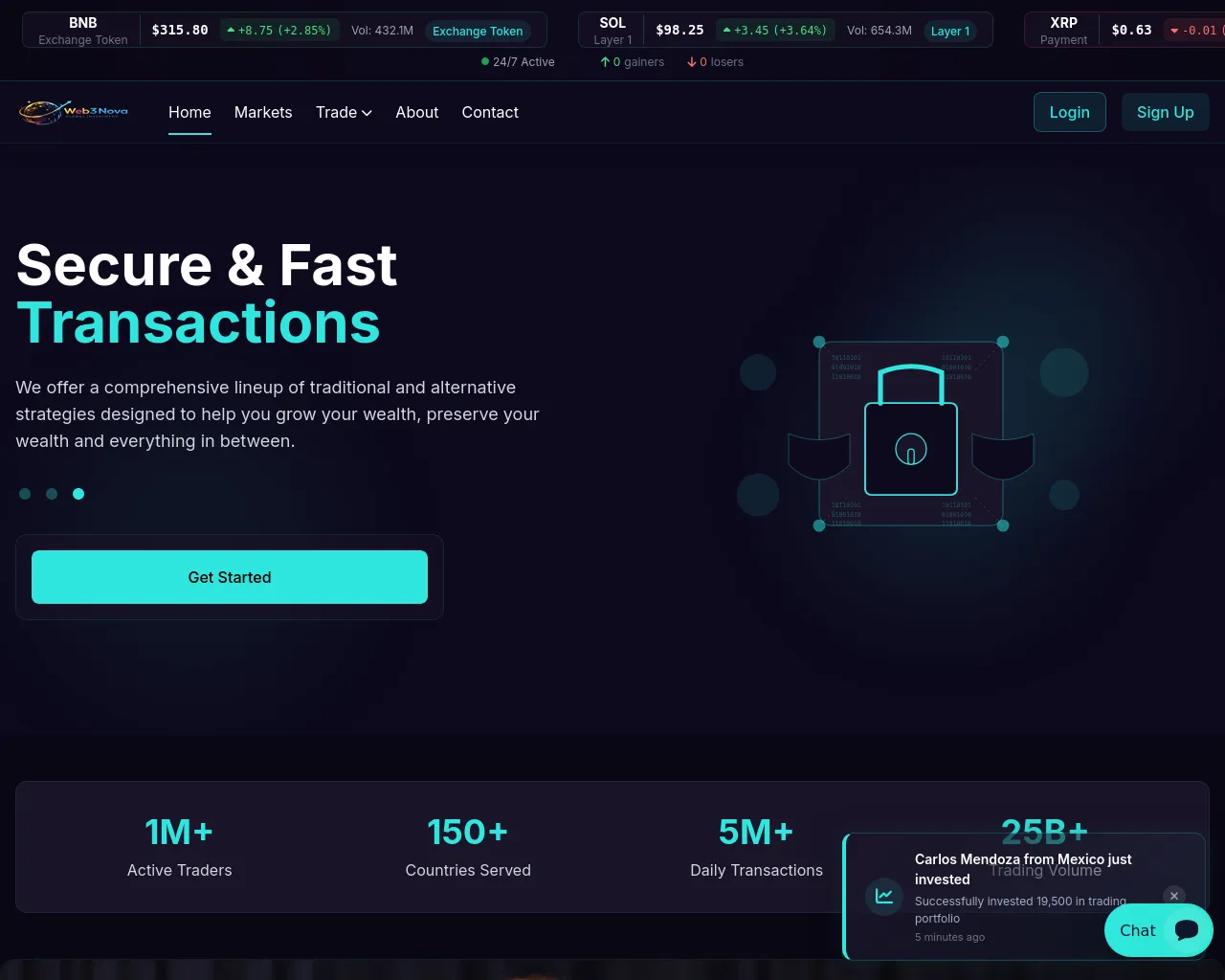 Screenshot of web3novas.com