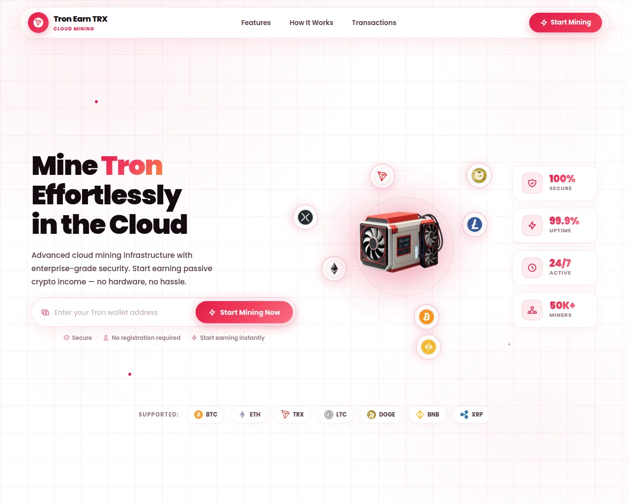 Screenshot of trxearntrx.com