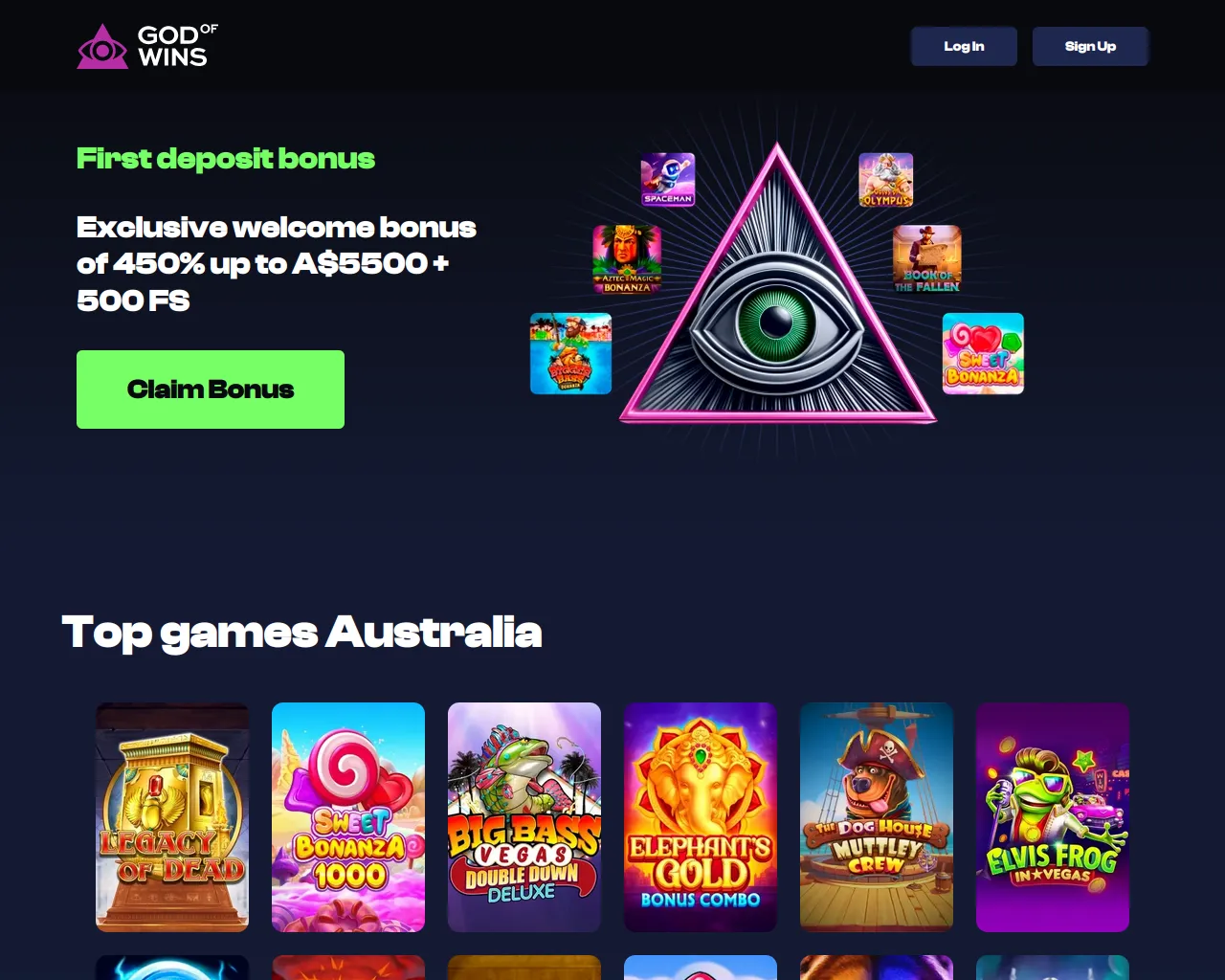Screenshot of gods-of-wins.com