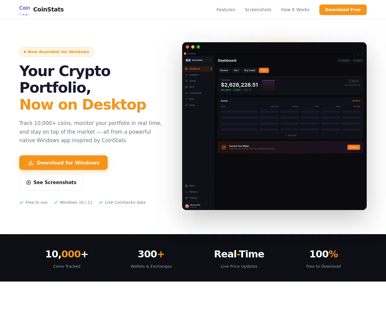 Screenshot of coinstats-desktop.app
