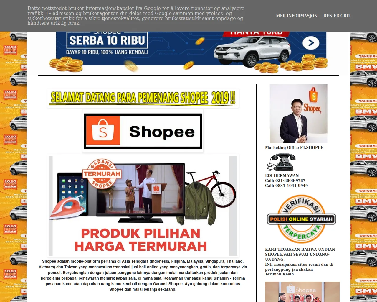 Screenshot of ptshopee949.blogspot.com