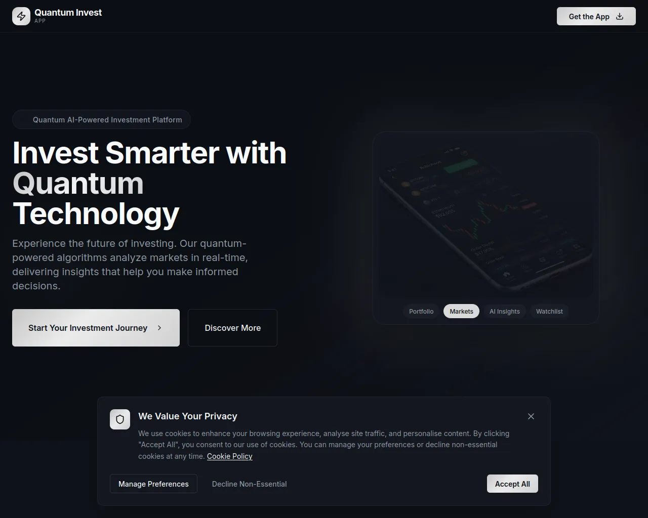 Screenshot of quantumxinvest.com