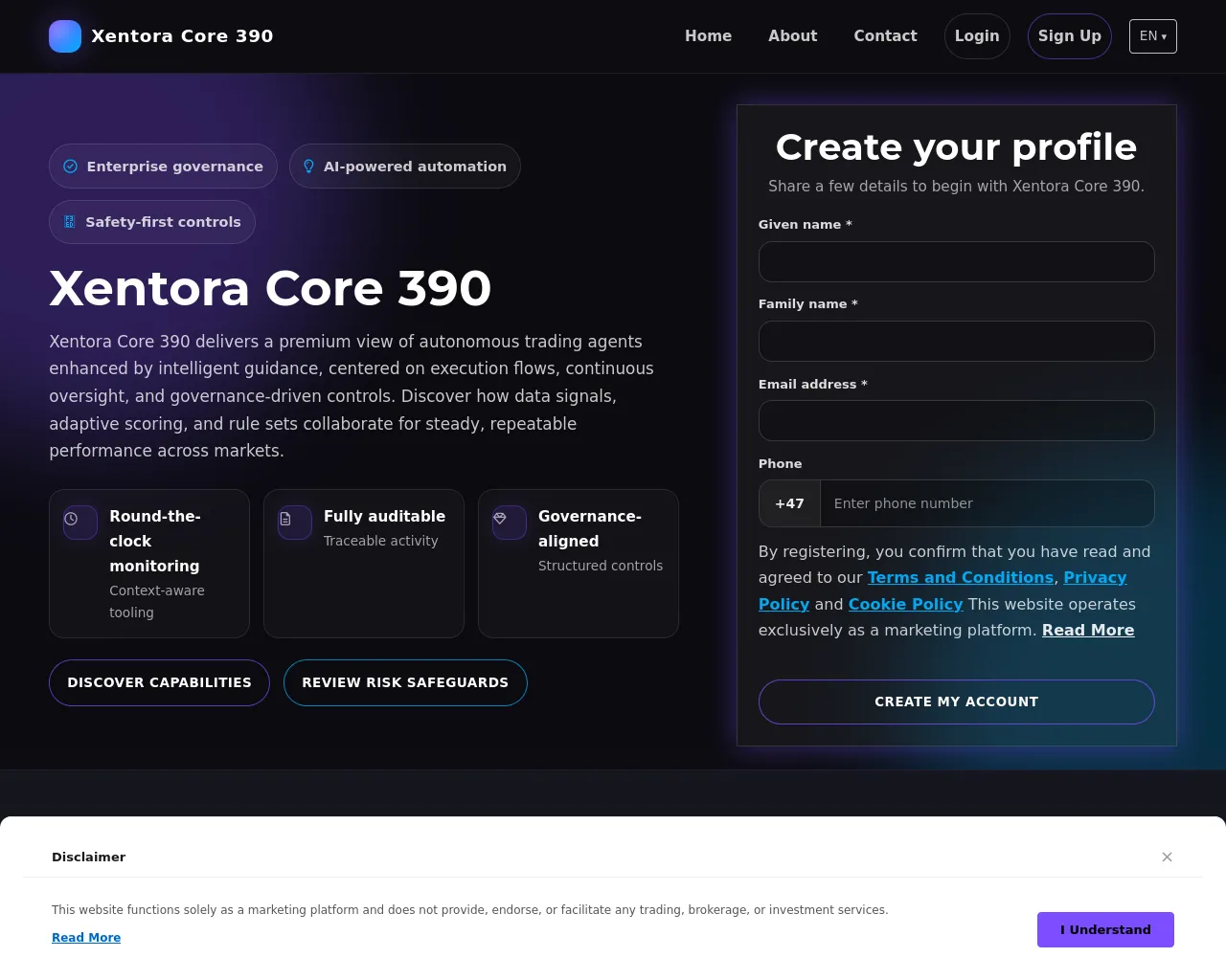 Screenshot of xentora-core390.pro