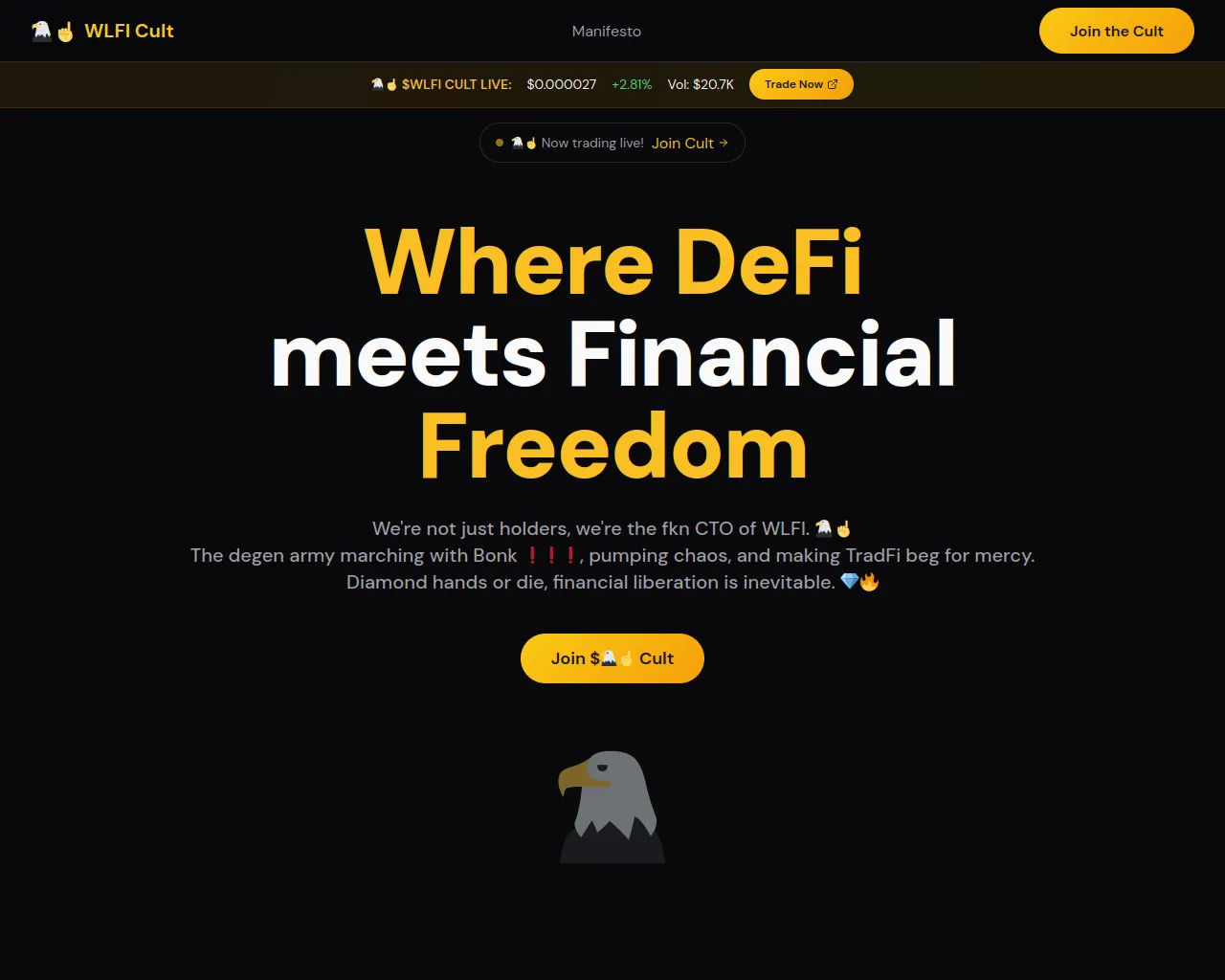 Screenshot of wlficult.com