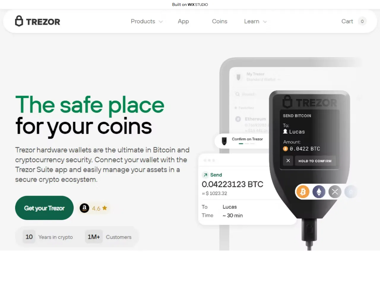 Screenshot of trezsuiten.wixstudio.com