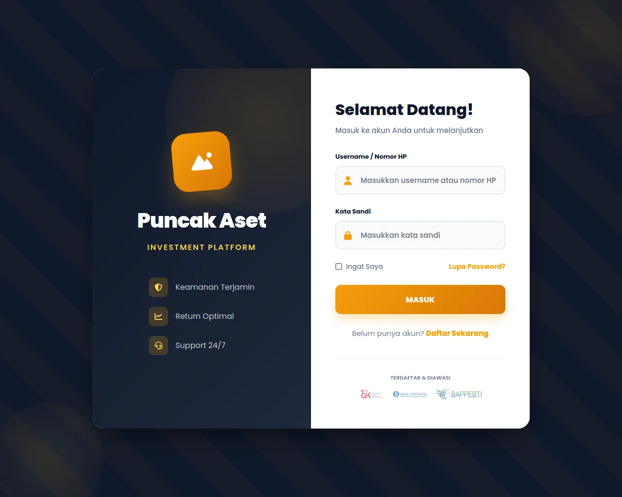 Screenshot of puncak-aset.com