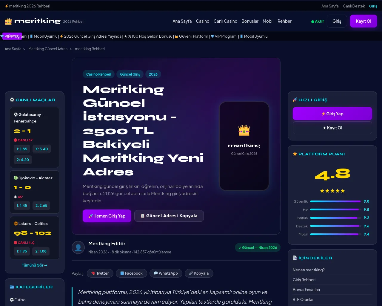 Screenshot of mertkings-guncel-adress.com