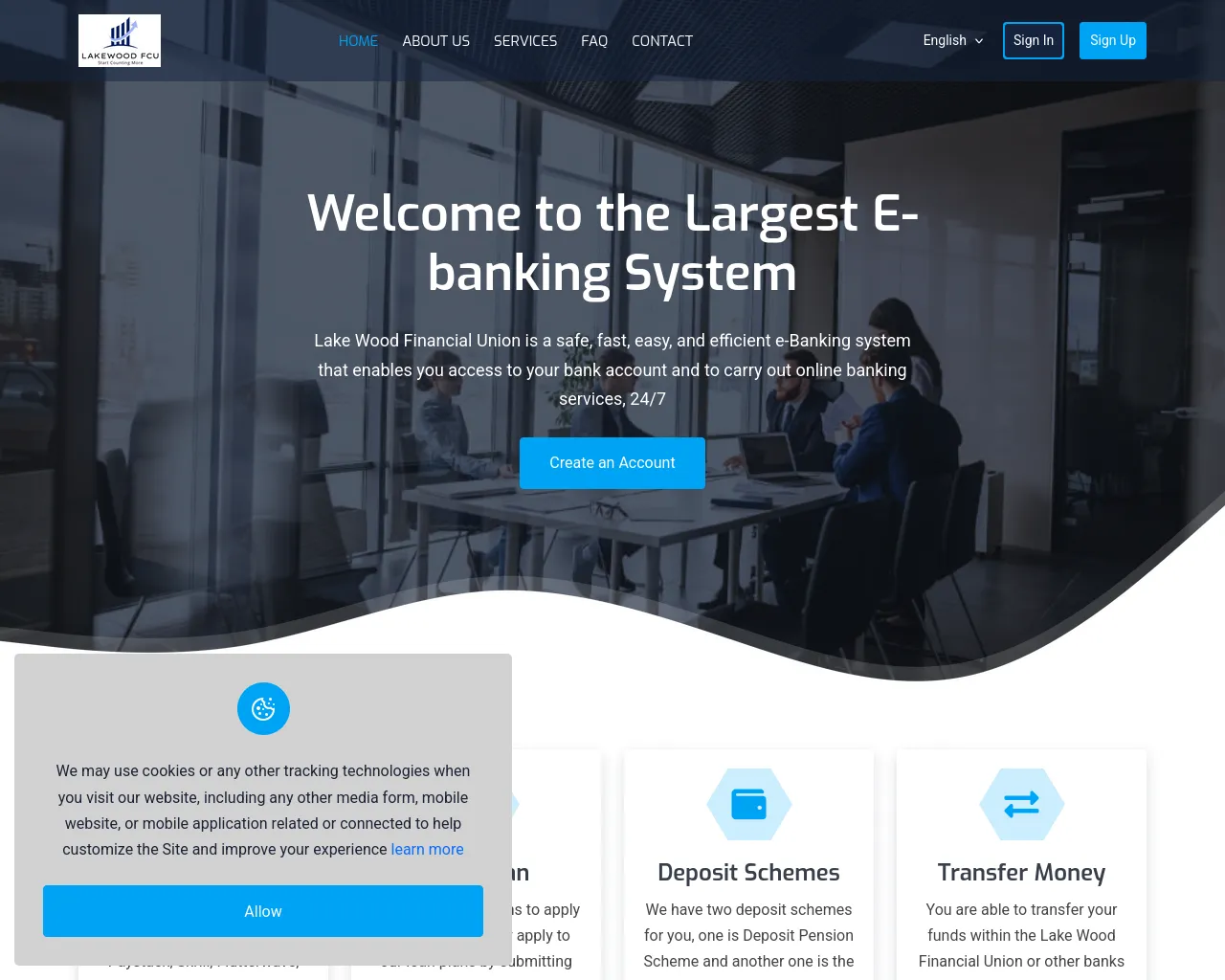 Screenshot of lakewoodfcu.com
