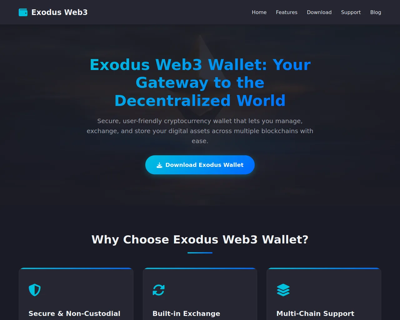 Screenshot of home-exo-web3.pages.dev