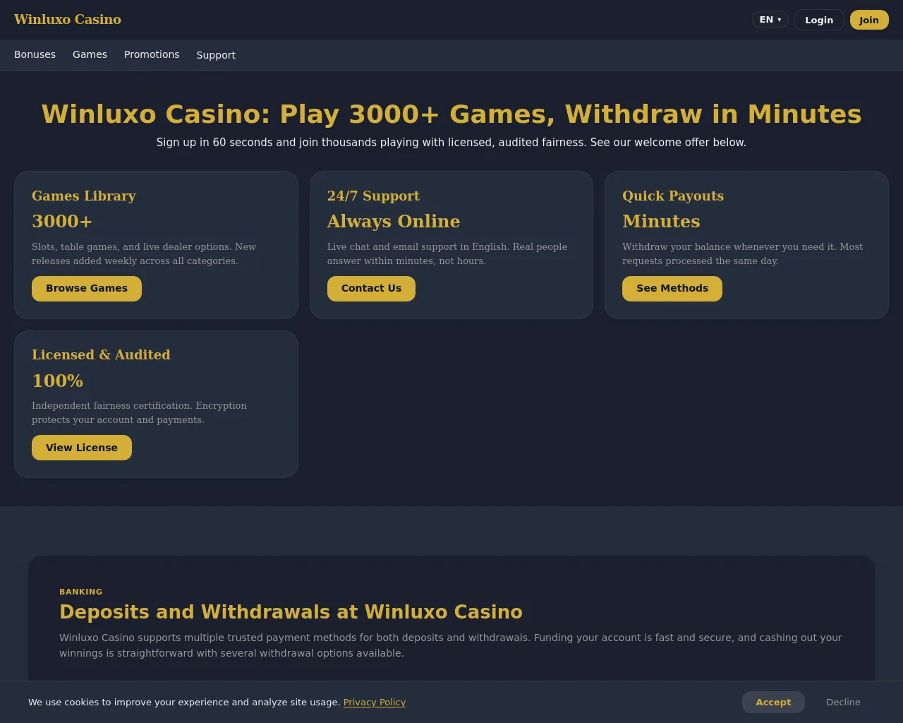 Screenshot of winluxo.org
