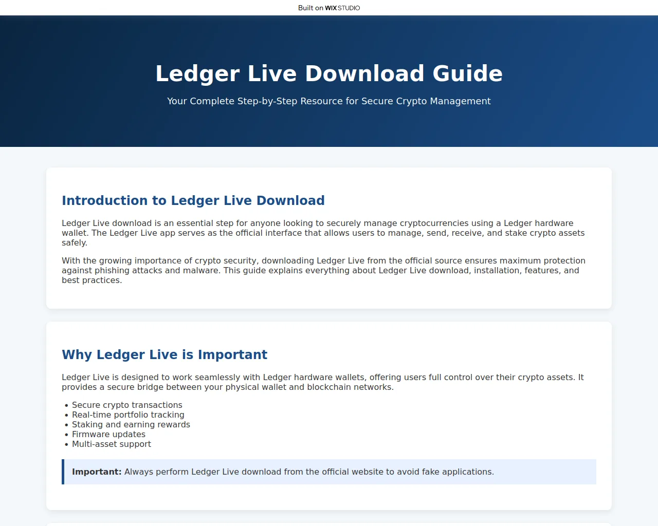 Screenshot of ledgr-home.wixstudio.com