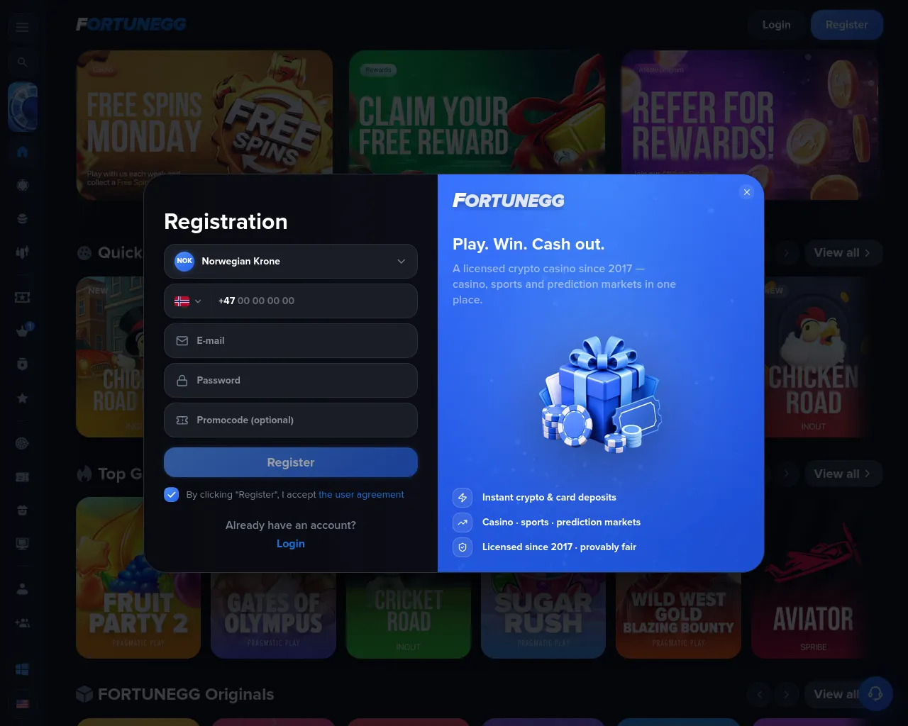 Screenshot of fortunegg.com