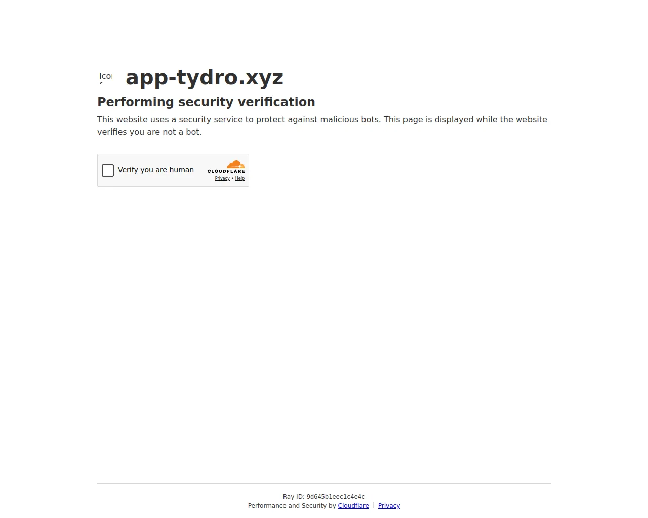Screenshot of app-tydro.xyz