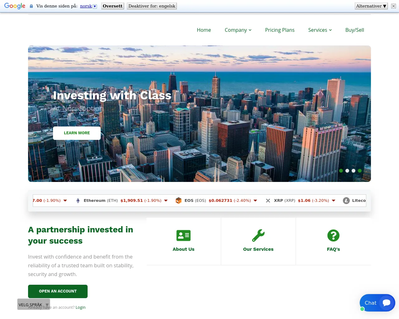 Screenshot of norseoption.sbs