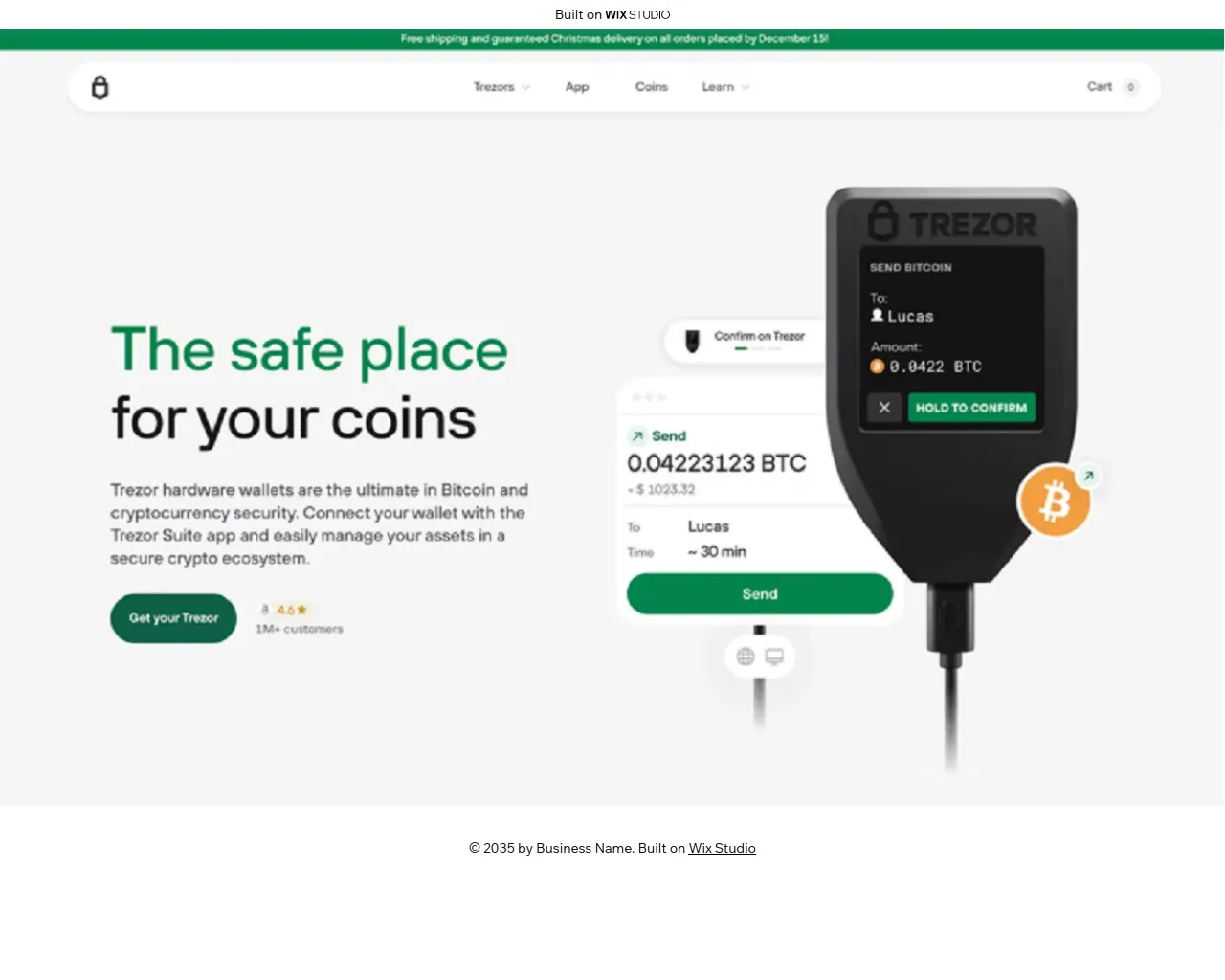 Screenshot of publictrezorsuite.wixstudio.com