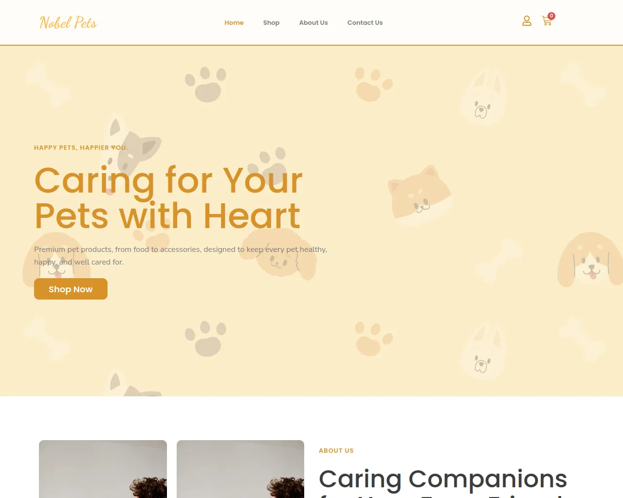 Screenshot of nobelpets.store