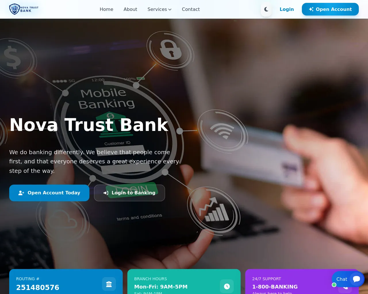 Screenshot of novatrustbk.org