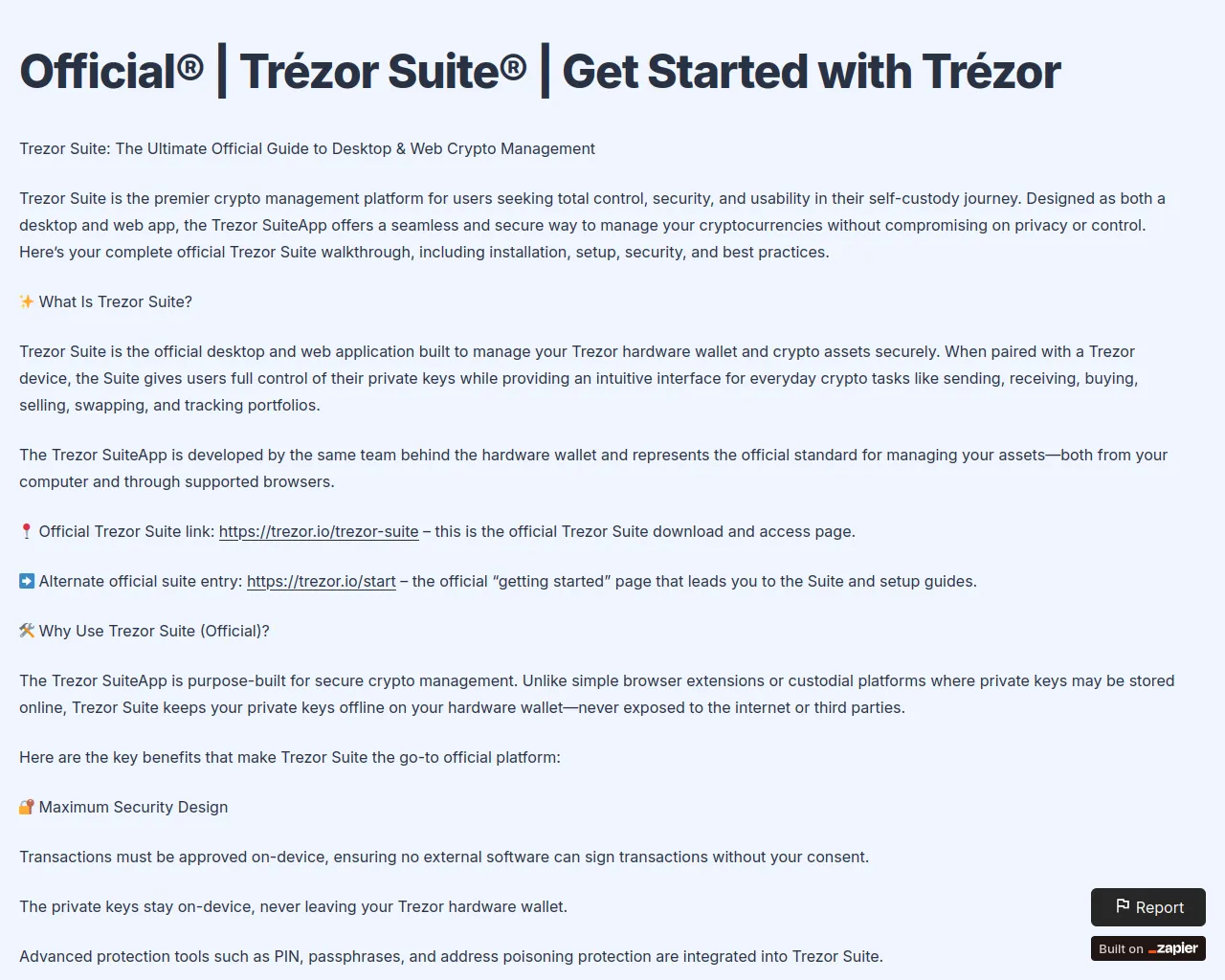 Screenshot of trzsute.zapier.app