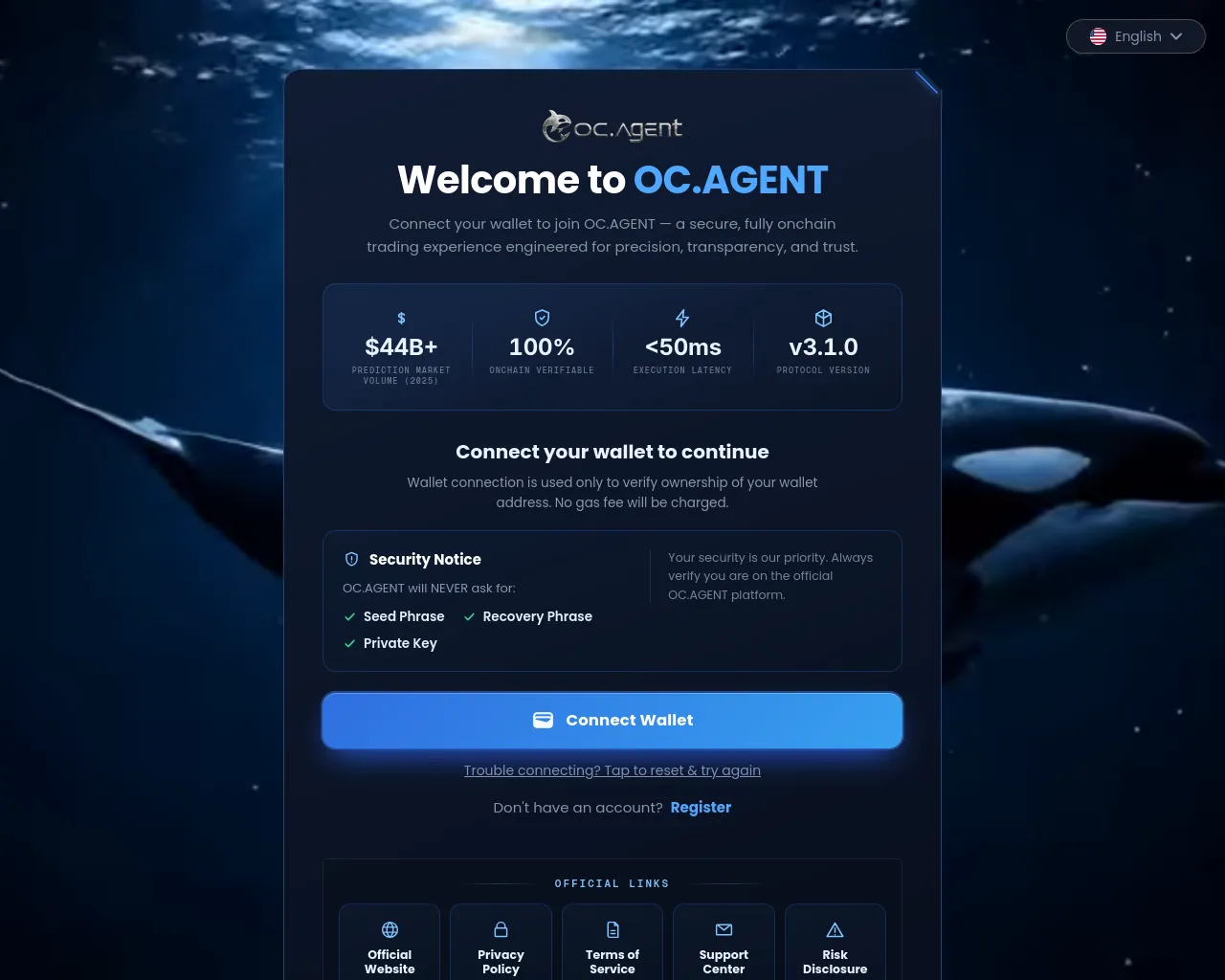Screenshot of dapp.ocdashboard.lol