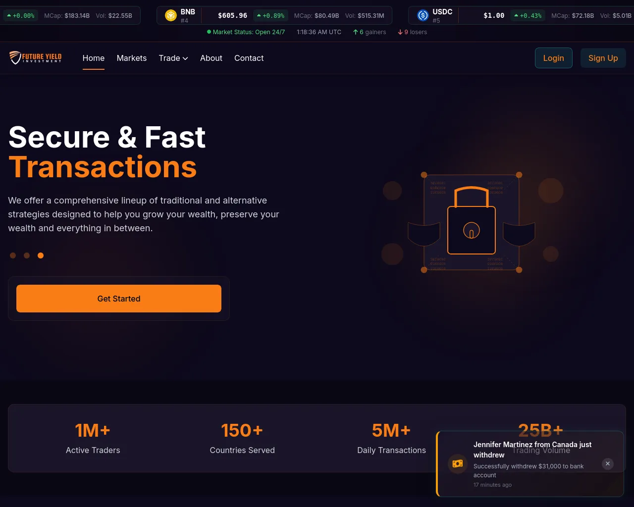 Screenshot of futureyieldinvestment.com