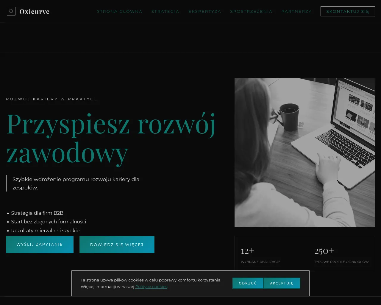 Screenshot of oxicurve.info