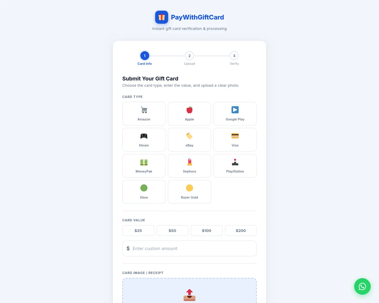 Screenshot of paywithgiftcard.libertyucd.com