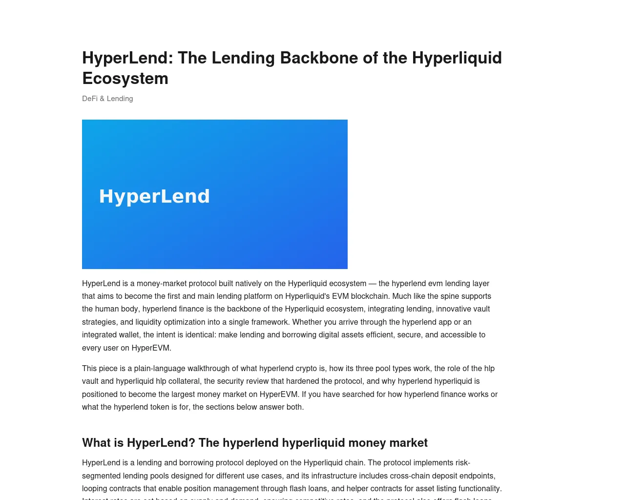 Screenshot of hyprer-lend.finance