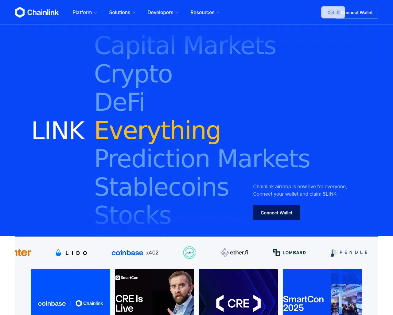 Screenshot of register-chain.link